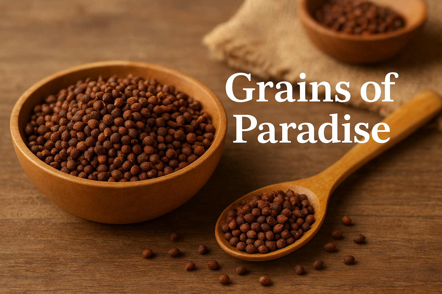 Grains of Paradise – dein natürlicher Stoffwechsel-Booster. Unterstützt Fettverbrennung, Verdauung und Energie – klein im Korn, stark in der Wirkung.